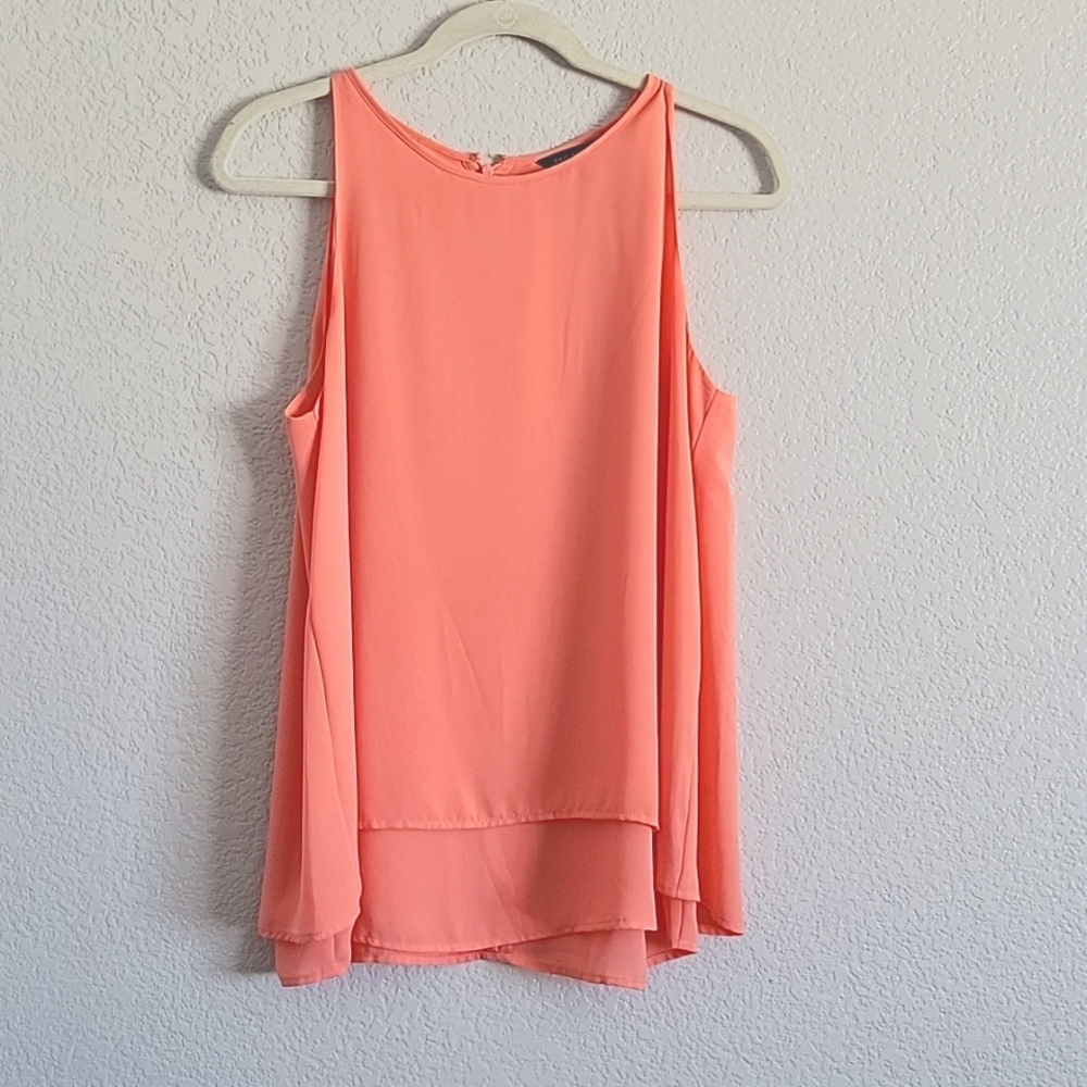 Zac & Rachel Peach Flowy Sleeveless Blouse